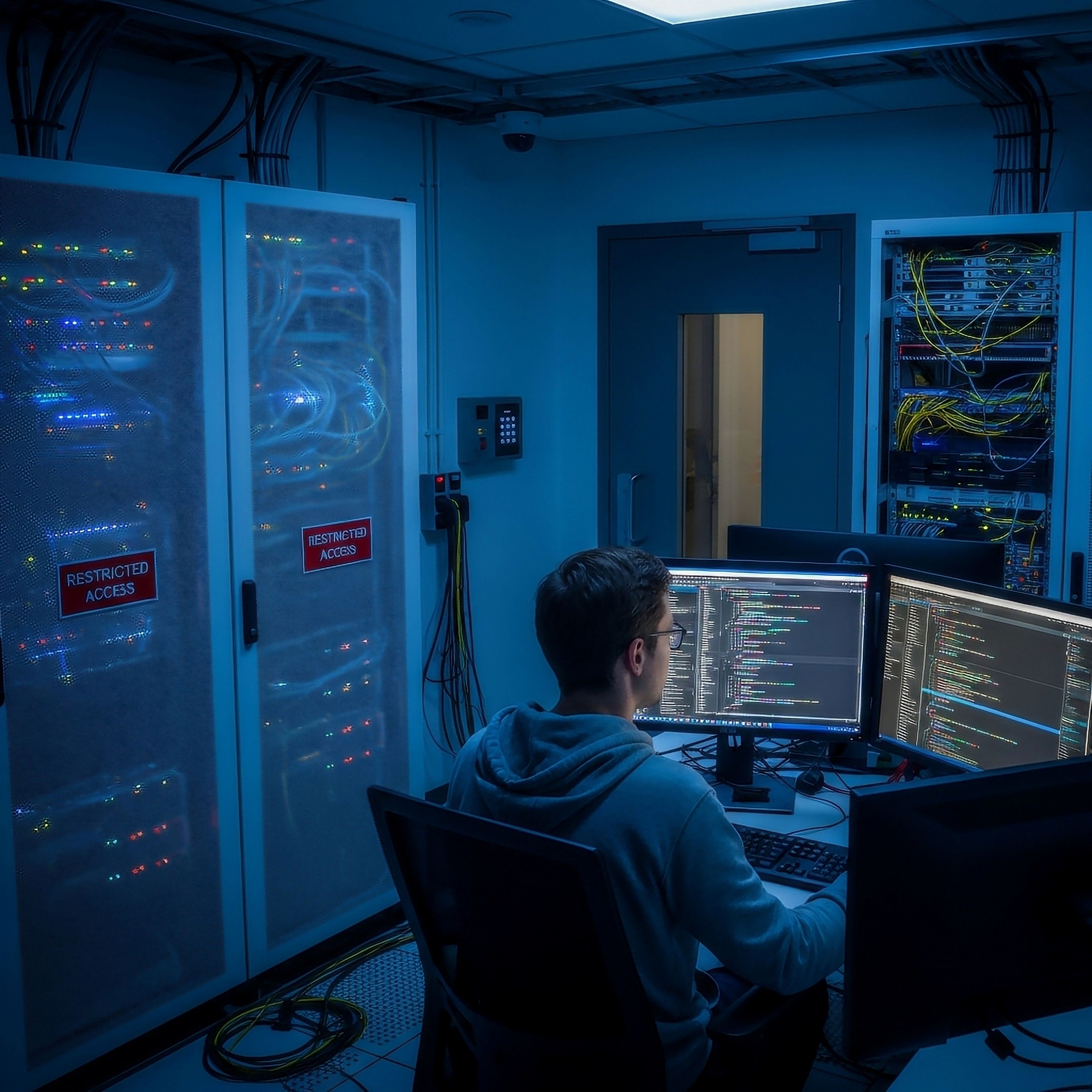 Server-Schrank im Rechenzentrum